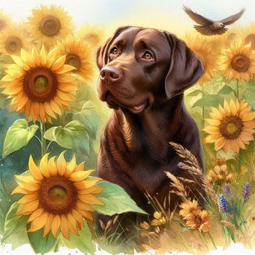 Chocolate labrador cross - chocolate, (25)