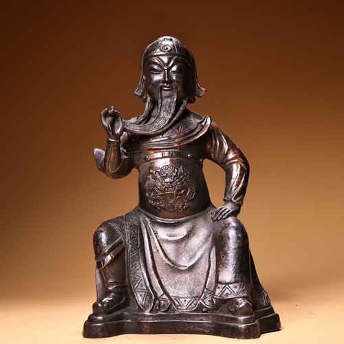 Old pure bronze guan gong - old,