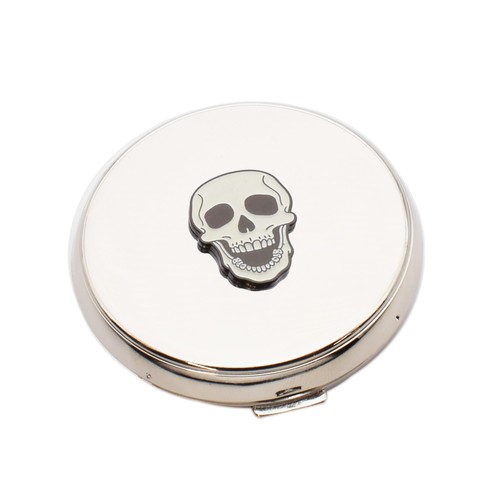 White skull design - white,