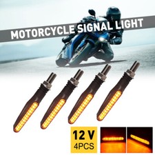 4X Motorcycle Front Rear Turn Signal Indicators Motorbike Amber Light For Honda