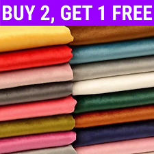 Plain Plush Velvet Fabric Upholstery Material - 137cm (54") Wide - 480gsm