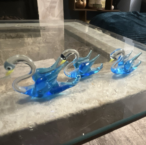 Set blue vintage murano - set,
