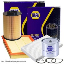 NAPA Oil & Air & Cabin Pollen & Fuel Filter Set Service Kit Fits Nissan Micra