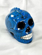 Mexican Pottery Sugar Skull Hand Painted Talavera (Day of the Dead)