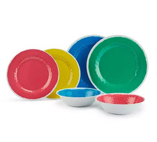 12 Pcs Melamine Summer Mix & Match Picnic Set Suitable For Outdoor Camping