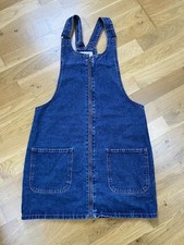 Ladies Primark Blue Denim Pinafore Dress Size 10 BNWOT