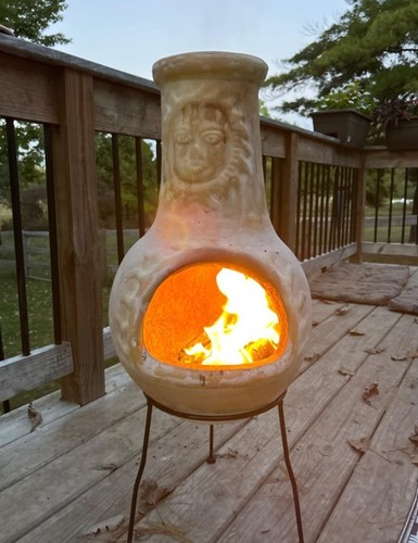 Outdoor wood burning clay - wood,