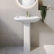 Modern Pedestal Basin 605mm -