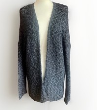 Womens Abercrombie & Fitch Open Knit Cardigan Navy Blue Marl Sz Medium