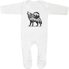 'Mountain Wolf' Baby Romper