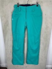 Women's Salomon Advanced Skin Dry Insulated Ski Trousers Size W30 L32 Green
