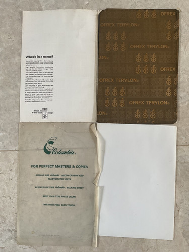 Vintage typewriter carbon film - typewriter,