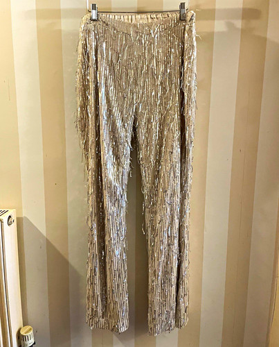 Mint velvet gold satin sequin - gold,