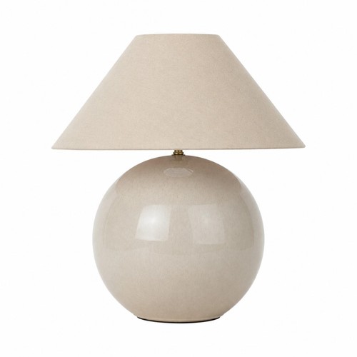 Cream ceramic table lamp - ceramic,