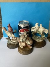 Vintage Guiseppe Armani for Capodimonte bird figurine X 3
