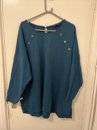Yours clothing teal top size - teal,
