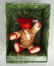 Steiff 1995 Baby Alfonzo Teddy Bears Of Witney Red Mohair Silk Tunic Ean 653773