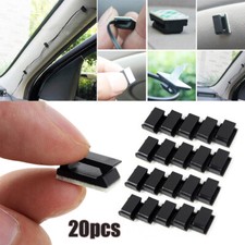 20Pcs Mini Black Self Adhesive Car Home Wire Cord Holder Cable Clips Organizer