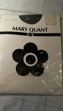 1960s Mary Quant Tights Navy Blue  patterned  - Original