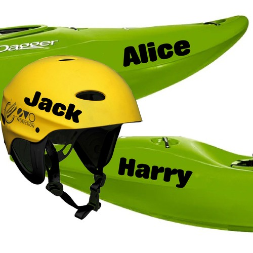 Personalised kayak name - x,