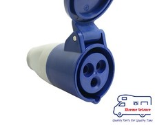 CARAVAN MOTORHOME MAINS LEAD ELECTRIC HOOK UP COUPLER - FEMALE END SOCKET