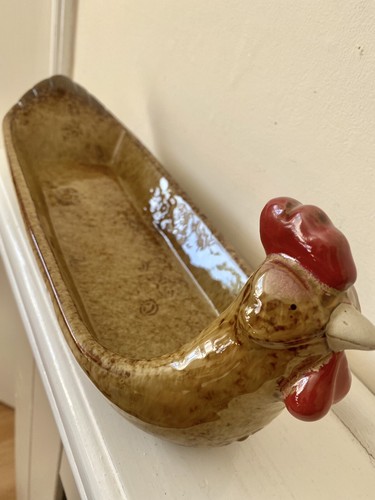 Vintage chicken plate dish - chicken,