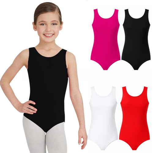 Girls leotard cotton plain - girls,