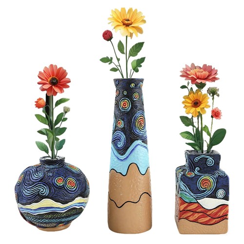 Colorful abstract resin flower - colorful,