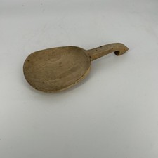Antique Primitive Butter Paddle Scoop Carved Wood Treenware Rustic American
