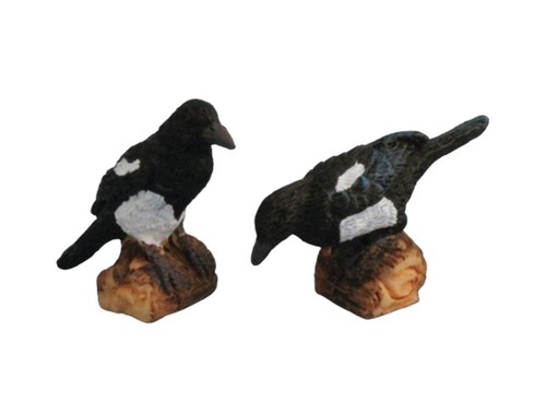 Dolls house magpie birds - dolls,