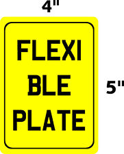 Flexible enduro motorbike motorcycle show novelty bike number plate 5" x 4 "