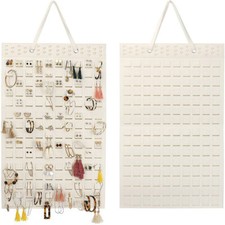 Earrings Display Organizer Holder Wall Hanging Felt Jewelry Necklace Rack Stand