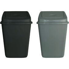 50L 30 Litre Large Plastic Swing Bin Flip Top Home Kitchen Rubbish Waste Dustbin