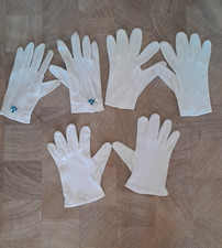MASONIC FREEMASON WHITE GLOVES MEDIUM MENS PARADE CEREMONIAL DRESS X 3 PAIRS