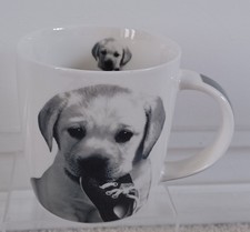 Churchill Fine China Black N White Dog Labrador Mug Excellent Condition