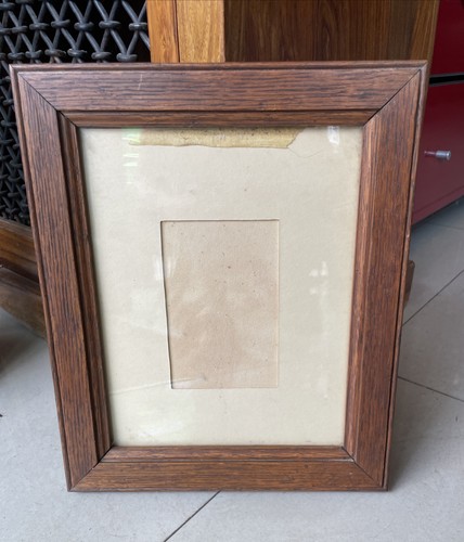 Antique oak photo frame - antique,