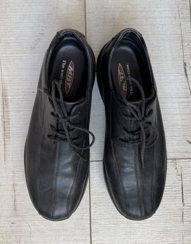 Mbt anti shoe black leather - mbt,