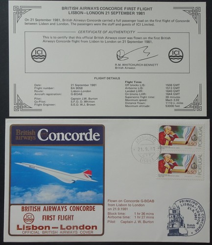 Concorde first flight cover - first,