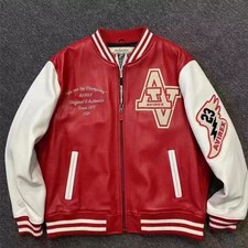 Genuine Cowhide Leather Avirex Bomber Jacket American Flight Leather Jacket