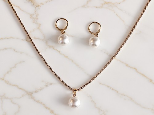 18k gold plated elegant pearl - 18k,