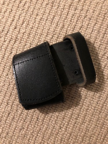 Police black leather belt - ex,