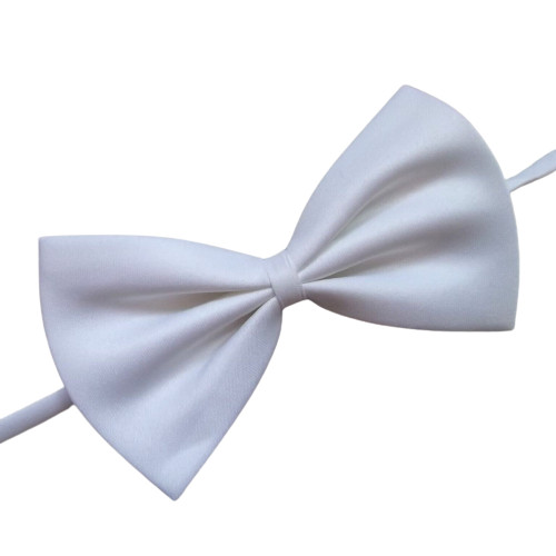 White bow tie - white,