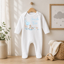 Personalised baby sleepsuit - baby,