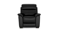 DFS Nevara Black Leather Armchair RRP £949