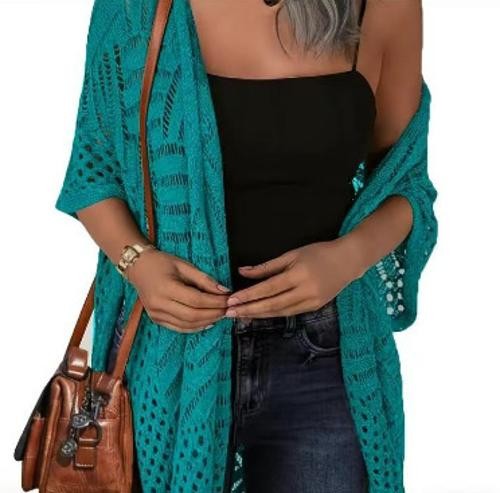 Fringed womens cardigans dress - womens,