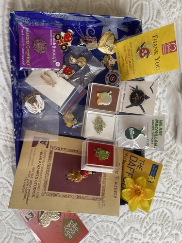 Vintage enamel pin badges - vintage,