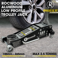 Low Profile Trolley Jack RocwooD 2.5 Ton Aluminium Steel Garage Vehicle Car 