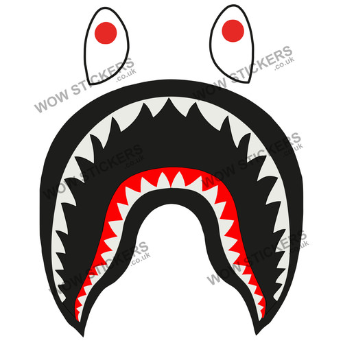 Bape shark sticker 145x - 145x, 185mm