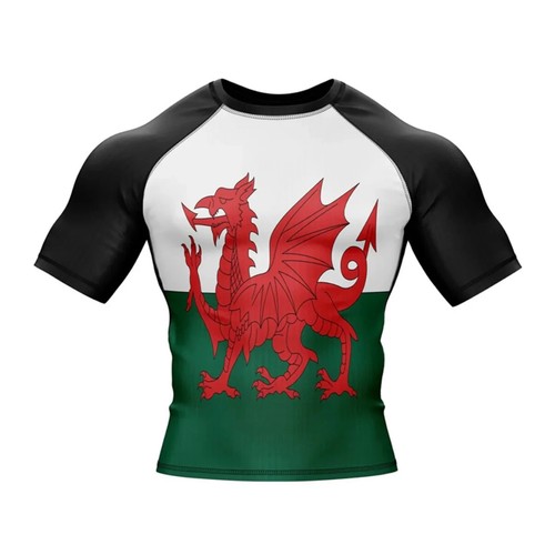 Wales flag bjj rash guard - rash,