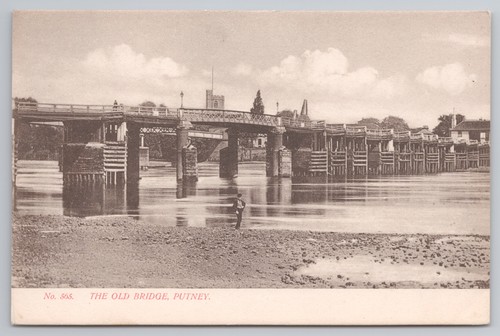 The old bridge putney sepia - putney,